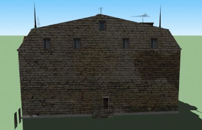 国外教堂建筑SU模型