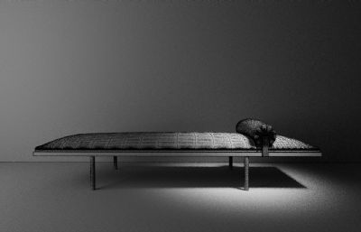 休息沙发,午休小床3D模型