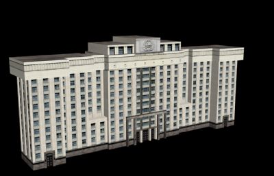 杜马议会大厦3D模型,OBJ格式塌陷文件