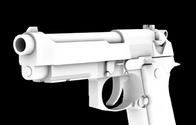 m9a1手枪外观FBX模型