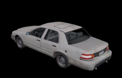 游戏里的桑塔纳汽车道具OBJ模型