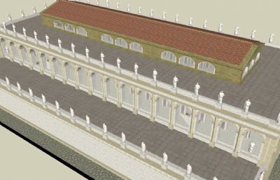 古罗马宗教建筑SKP模型