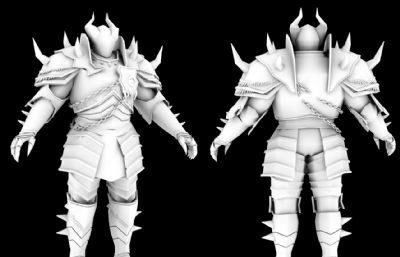 次时代盔甲怪物,盔甲士兵maya模型