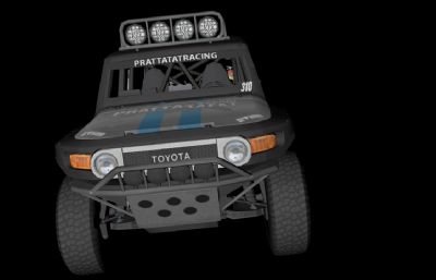 丰田普拉达改装越野车3D模型,OBJ格式