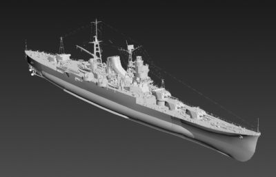 日本海军最上级,最上号重巡洋舰模型