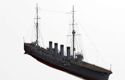 日本海军筑摩级防护巡洋舰模型