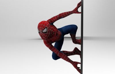爬墙的蜘蛛侠模型