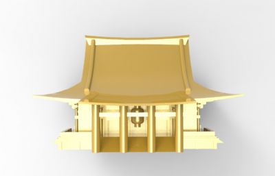 日本寺庙建筑STL模型