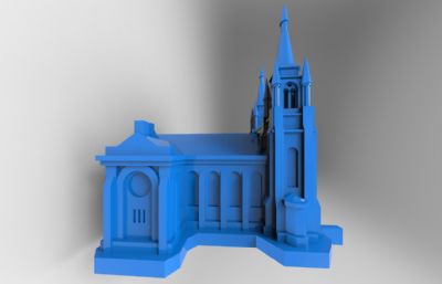 南达科他州苏福尔斯大教堂模型,STL格式