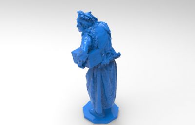 抱盒子的女巫3D打印模型
