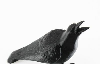 乌鸦雕塑模型
