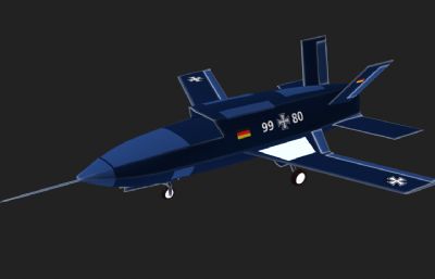 侦察型无人机(德)3D模型,OBJ格式