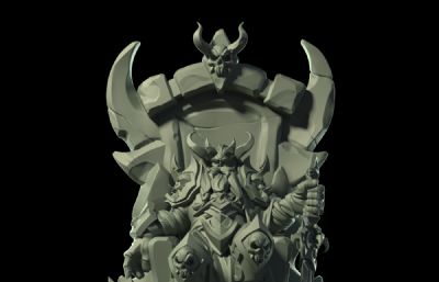 堕落之王+宝座3D打印模型