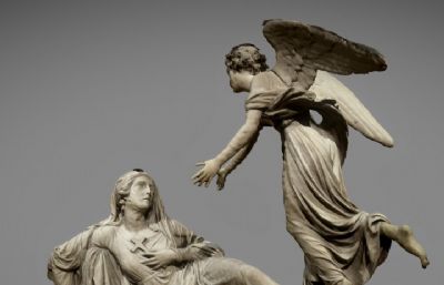 天使拯救灵魂雕像3D扫描文件
