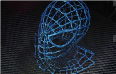 支持3D打印的镂空蜘蛛侠头部模型