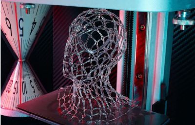支持3D打印的镂空蜘蛛侠头部模型