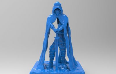 亚瑟王雕像打印模型