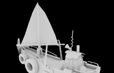 小船,帆船maya模型