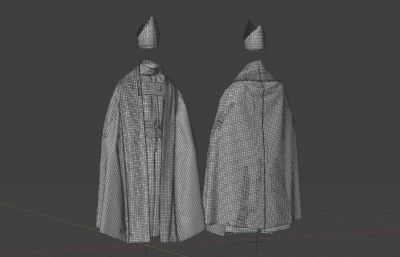 中世纪宗教角色,牧师,大教主,僧侣,祭司等人服装服饰blender模型(网盘下载)