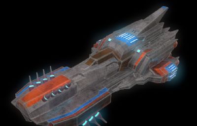 星盟冲突-铁锤飞船OBJ模型