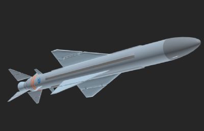 YJ-83反舰导弹3D模型,OBJ格式