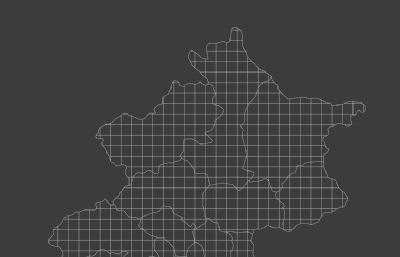 北京市地图三维模型,fbx,obj,blend多种格式,可拆分