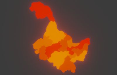 黑龙江省地图三维模型