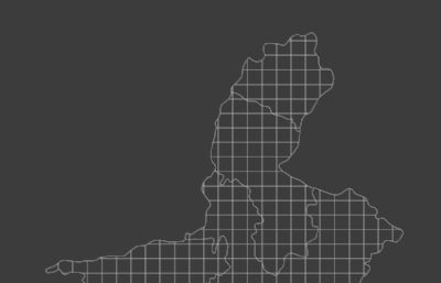 宁夏回族自治区地图blender模型