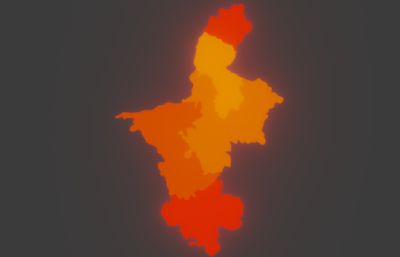 宁夏回族自治区地图blender模型