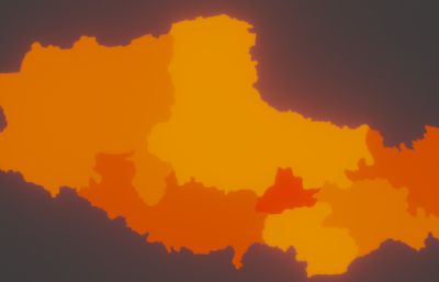 西藏自治区地图模型