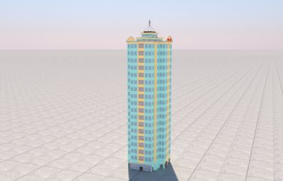 鑫红大厦C4D模型+FBX素模