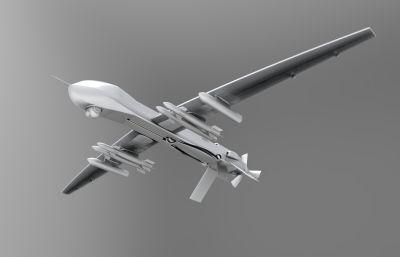 捕食者无人机STL模型,可打印
