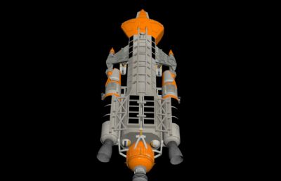 太空传奇里的宇宙飞船飞行姿态3D模型,OBJ格式