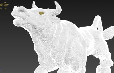 牛气冲天,金牛工艺品3D模型,max,obj格式