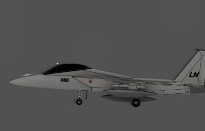 F-15J战斗机简易模型,STEP,STL格式