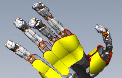 假肢机械手掌,人体医学Solidworks设计