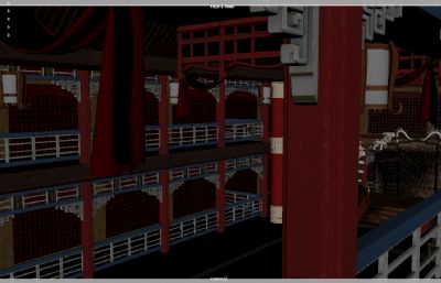 皇宫内部,奢华宫殿室内场景maya模型