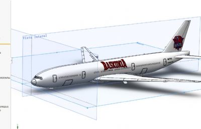 BOEING -777波音777客机Solidworks设计图纸