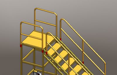 移动式工业梯子模型