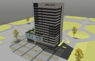 VANKE HOTEL星级酒店sketchup模型
