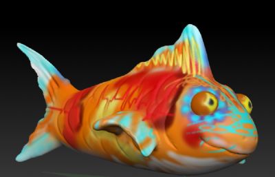 微笑小丑鱼zbrush模型