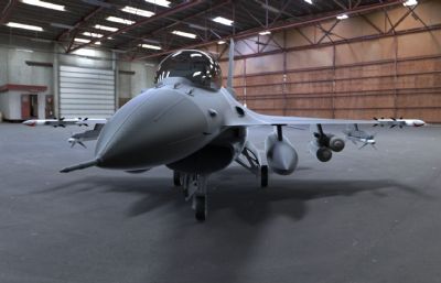 F-16喷气式多用途战斗机solidworks数模