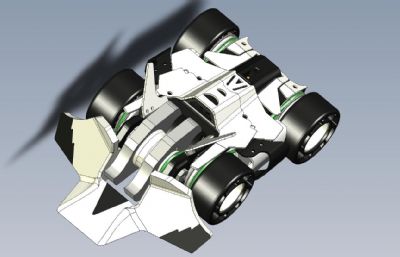 微型四驱车玩具战车3D数模