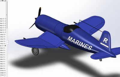 F4U海盗式战斗机3D数模