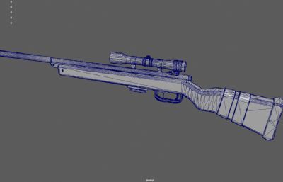 气步枪,狙击步枪,二战步枪道具3D maya模型