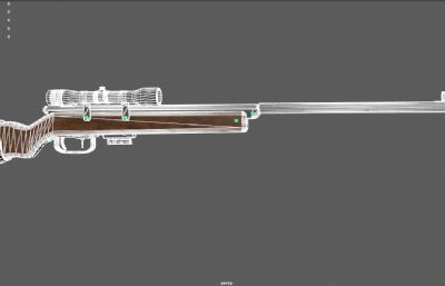 气步枪,狙击步枪,二战步枪道具3D maya模型