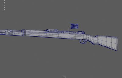 Kar98k毛瑟步枪,卡宾步枪道具3d maya模型