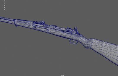 三八大盖,二战莫辛纳甘步枪,98k亨利步枪游戏道具3d maya模型
