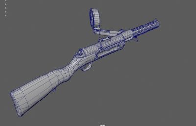 MP18冲锋枪道具3D maya模型