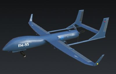 飞鸿95无人机(中)3D模型道具,OBJ文件